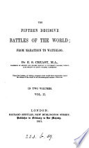The fifteen decisive battles of the world  from Marathon to Waterloo Book