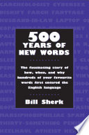 500 Years of New Words Book