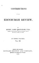 Contributions to the Edinburgh Review