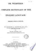 Dr  Webster s Complete Dictionary of the English Language    