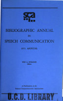 Bibliographic Annual in Speech Communication