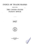 Index of Trademarks Issued from the United States Patent Office