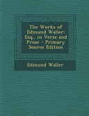 Edmund Waller Books, Edmund Waller poetry book
