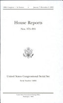 United States Congressional Serial Set, Serial No. 14860, House Reports Nos. 375-391