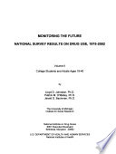 National Survey Results on Drug Use from the Monitoring the Future Study