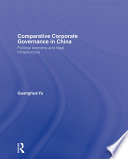 Comparative Corporate Governance in China Book