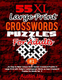55 XL Large Print Crossword Puzzles for Adults