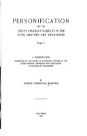 Personification and the Use of Abstract Subjects in the Attic Orators and Thukydides