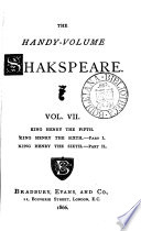 The Handy-volume Shakspeare [ed. by Q.D.].