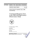 Constructed Response Tests In The Nels 88 High School Effectiveness Study