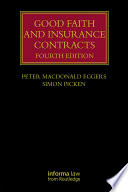 Good Faith and Insurance Contracts Book
