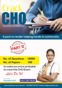 CHO (Community Health Officer) - Part 12 | 100 Paper Sets | 10000 Questions & Answers