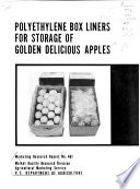 Polyethylene Box Liners for Storage of Golden Delicious Apples Book