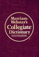 Cover of Merriam-Webster's Collegiate Dictionary