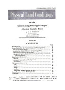 Physical Land Conditions on the Farmersburg-McGregor Project, Clayton County, Iowa