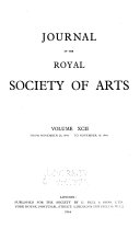 Journal of the Royal Society of Arts Book