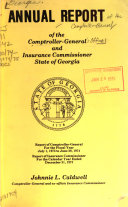 Report of the Comptroller-General