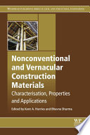 Nonconventional and Vernacular Construction Materials Book