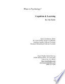 What is Psychology   Cognition   Learning Book