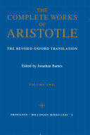 Pdf Complete Works of Aristotle, Volume 2 Telecharger