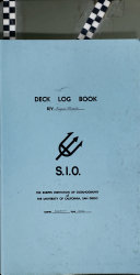Deck Log Book of the R V Roger Revelle