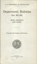 Bulletin of the U.S. Department of Agriculture