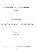 Catalog Of The Latin American Collection
