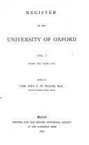 Register of the University of Oxford Pdf/ePub eBook