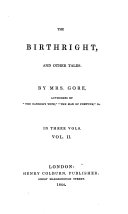 The Birthright and Other Tales