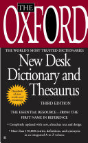 The Oxford New Desk Dictionary and Thesaurus Book