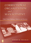 Correctional Organization and Management