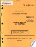 Army Equipment Data Sheets