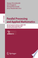 Parallel Processing and Applied Mathematics  Part II Book