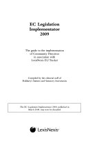 Halsbury's Statutory Instruments EC Legislation Implementator 2009