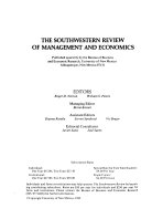 The Southwestern Review of Management and Economics