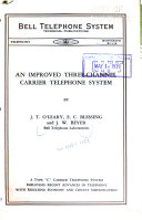 Bell Telephone System Technical Publications: Monograph B