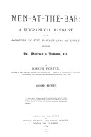 Men-at-the-bar : a biographical hand-list of the members of the various Inns of Court, including Her Majesty's judges, etc.