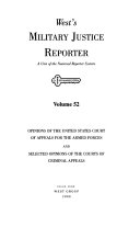 West's Military Justice Reporter by  PDF