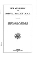 Annual Report of the National Research Council
