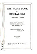 The Home Book of Quotations, Classical and Modern