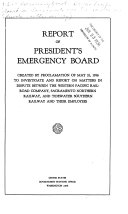 Report of President's Emergency Board