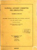 Technical Note - National Advisory Committee for Aeronautics