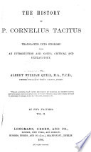 The History of P  Cornelius Tacitus Translated Into English