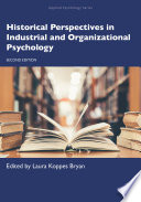 Historical Perspectives in Industrial and Organizational Psychology Book