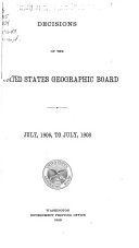 Decisions of the United States Geographic Board