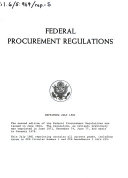 Federal Procurement Regulations
