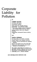 Corporate Liability for Pollution