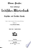 Neues vollständiges kritisches Wörterbuch der englischen und deutschen Sprache