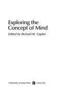 Exploring the Concept of Mind Book