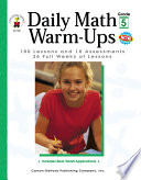 Daily Math Warm Ups  Grade 5 Book